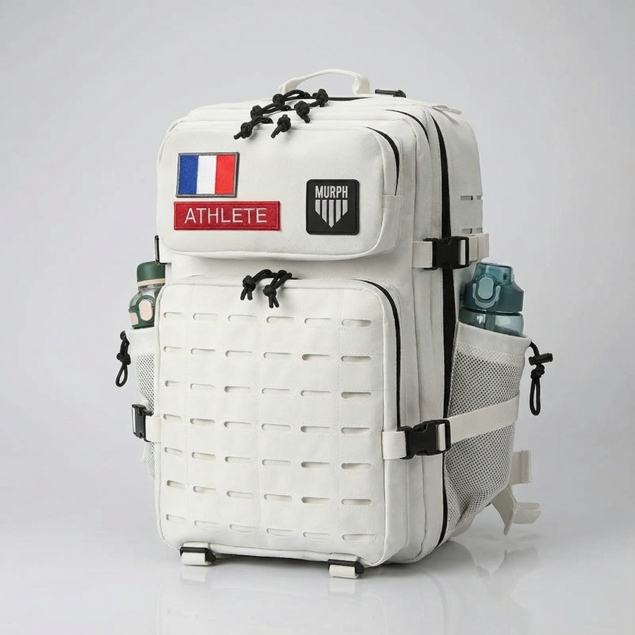 Sac à Dos CrossFit 45L Blanc Hero Murph - Vue Latérale
