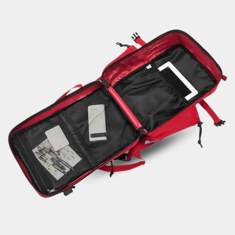 Sac à Dos CrossFit 25L Rouge Hero Murph - Vue Ouverte Compartiments Internes