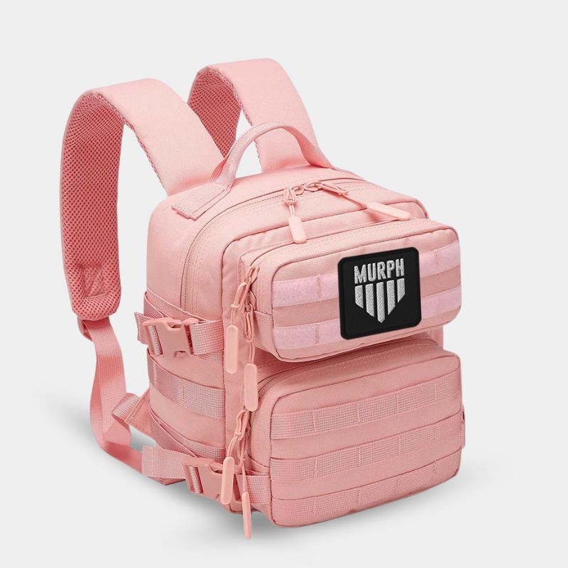 Sac à Dos Enfant 9L Rose Murph - Vue de Côté avec Patch Murph et Bretelle