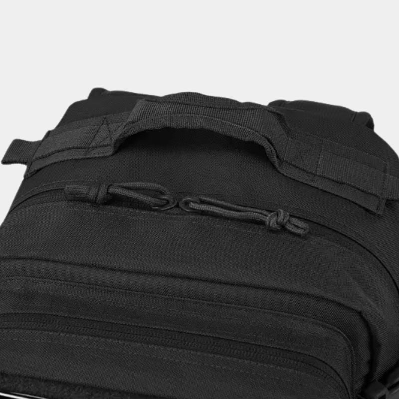Sac à Dos CrossFit 25L Noir Hero Murph - Détail Fermetures Éclair et Tirettes