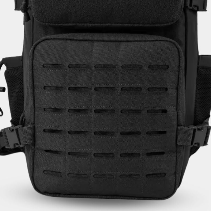 Sac à Dos CrossFit 25L Noir Hero Murph - Détail Panneau MOLLE Laser-Cut
