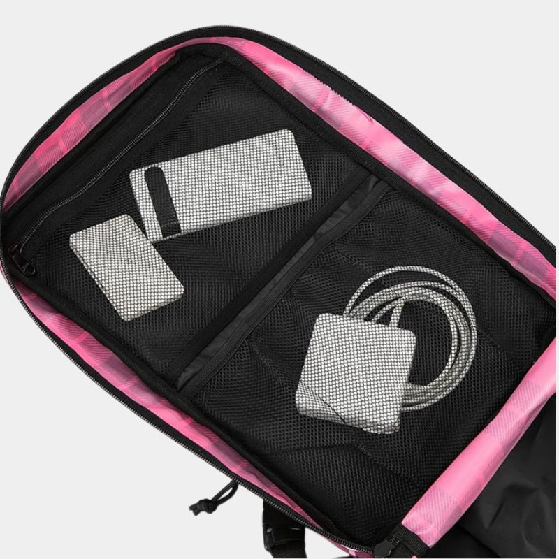 Sac à Dos CrossFit 25L Rose Ecossais Hero Murph - Vue Ouverte Compartiments Internes