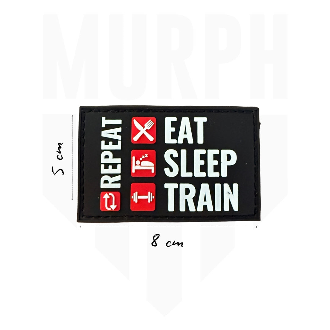 Patch Velcro PVC - Eat Sleep Train Repeat