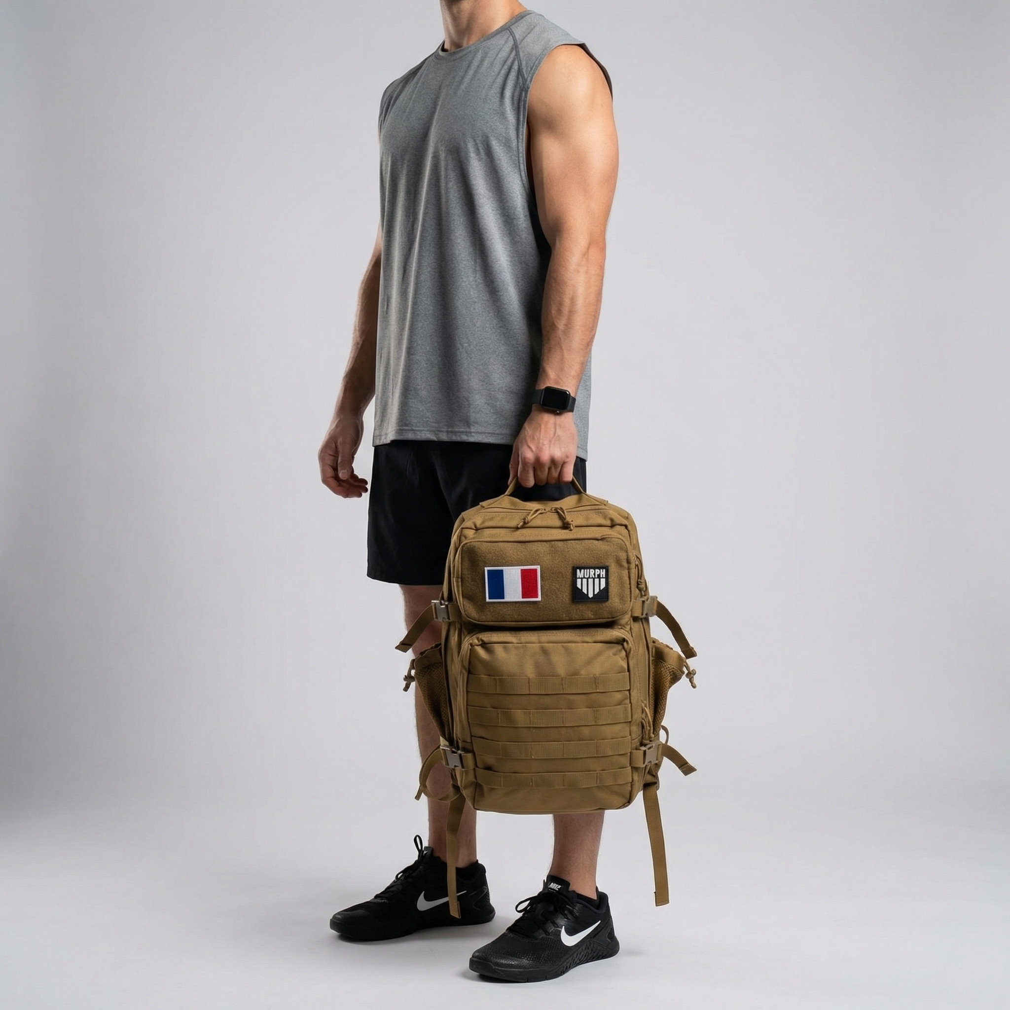 Sac à Dos Tactique 45L - Marron