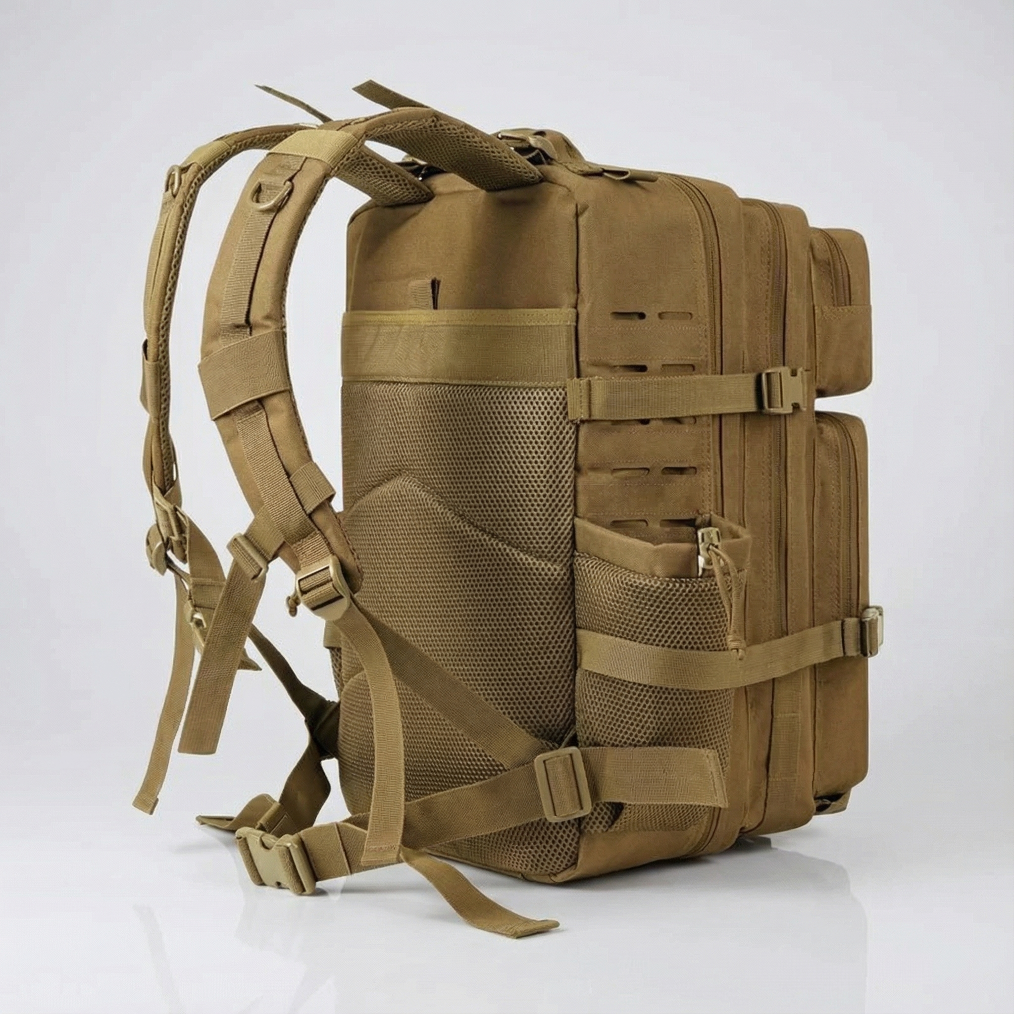 Sac à Dos CrossFit 45L Marron Hero Murph - Vue Arrière Bretelles et Dos Rembourré