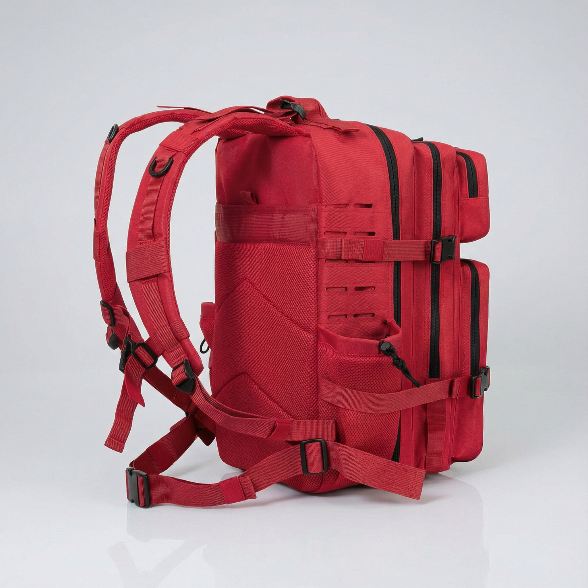 Sac à Dos CrossFit 45L Rouge Hero Murph - Vue Arrière Bretelles et Dos Rembourré