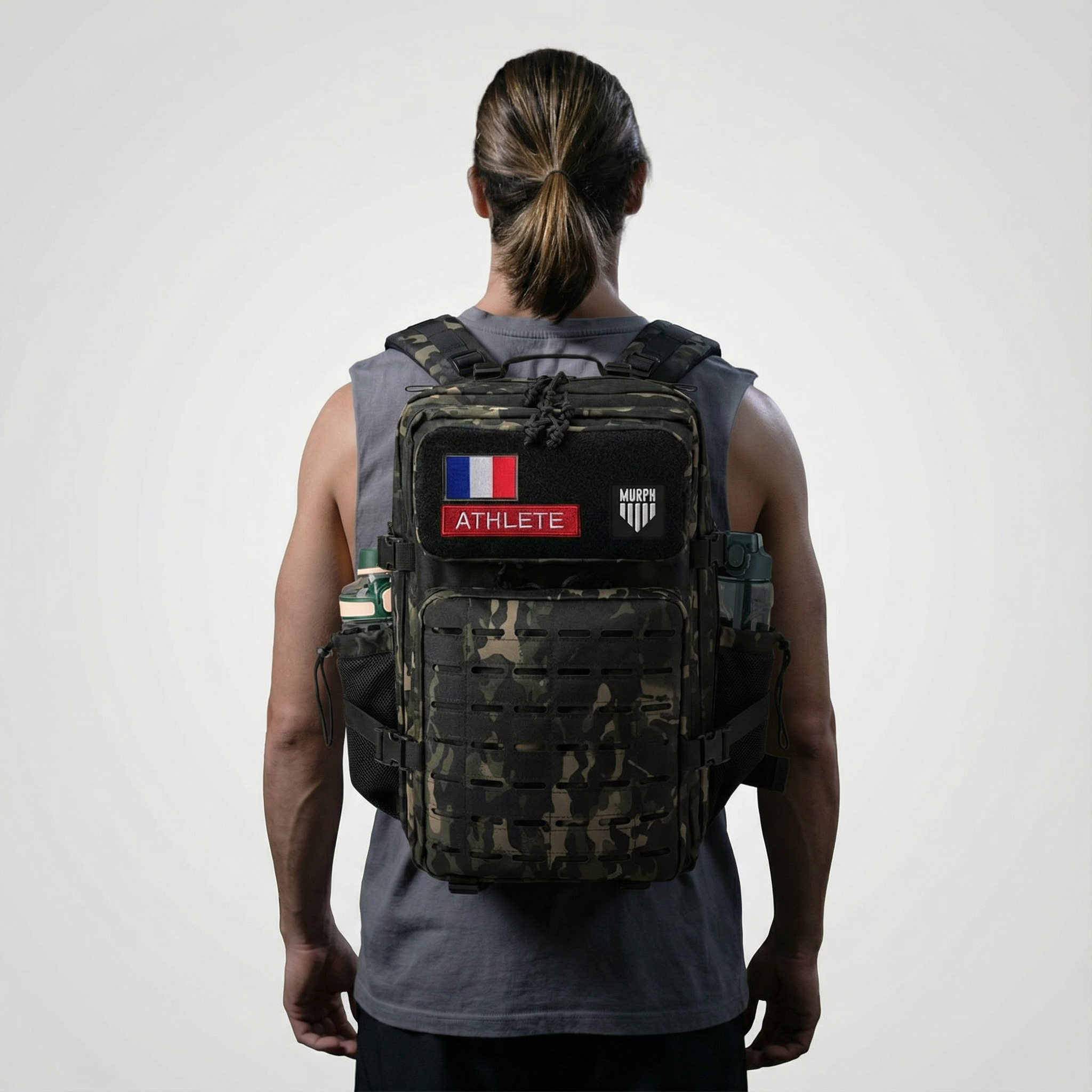 Sac à Dos CrossFit 45L Camo Hero Murph - Vue Arrière Porté