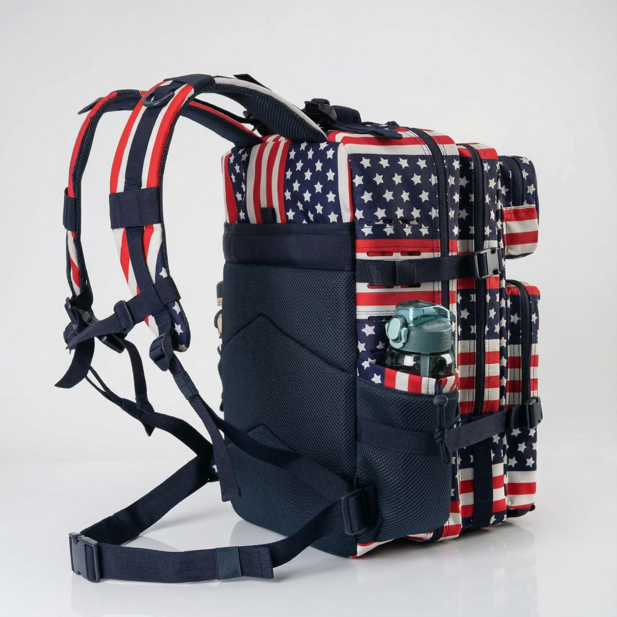 Sac à Dos CrossFit 45L USA Hero Murph - Vue Arrière Bretelles et Dos Rembourré