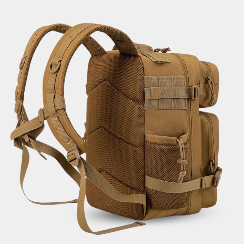Sac à Dos CrossFit 25L Marron Hero Murph - Vue Arrière Dos Rembourré et Bretelles