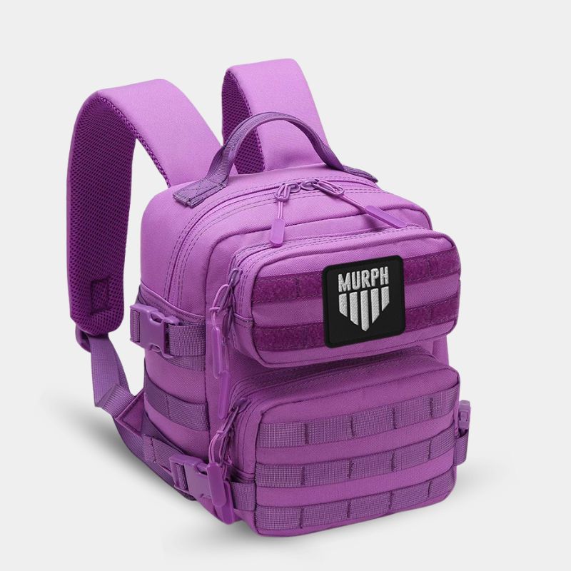 Sac à Dos Enfant 9L Violet Murph - Vue de Côté avec Patch Murph et Bretelle