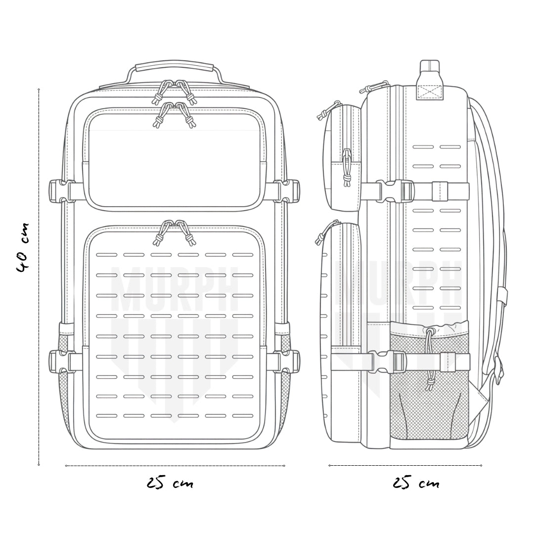 Sac à Dos Tactique 25L Hero - Noir