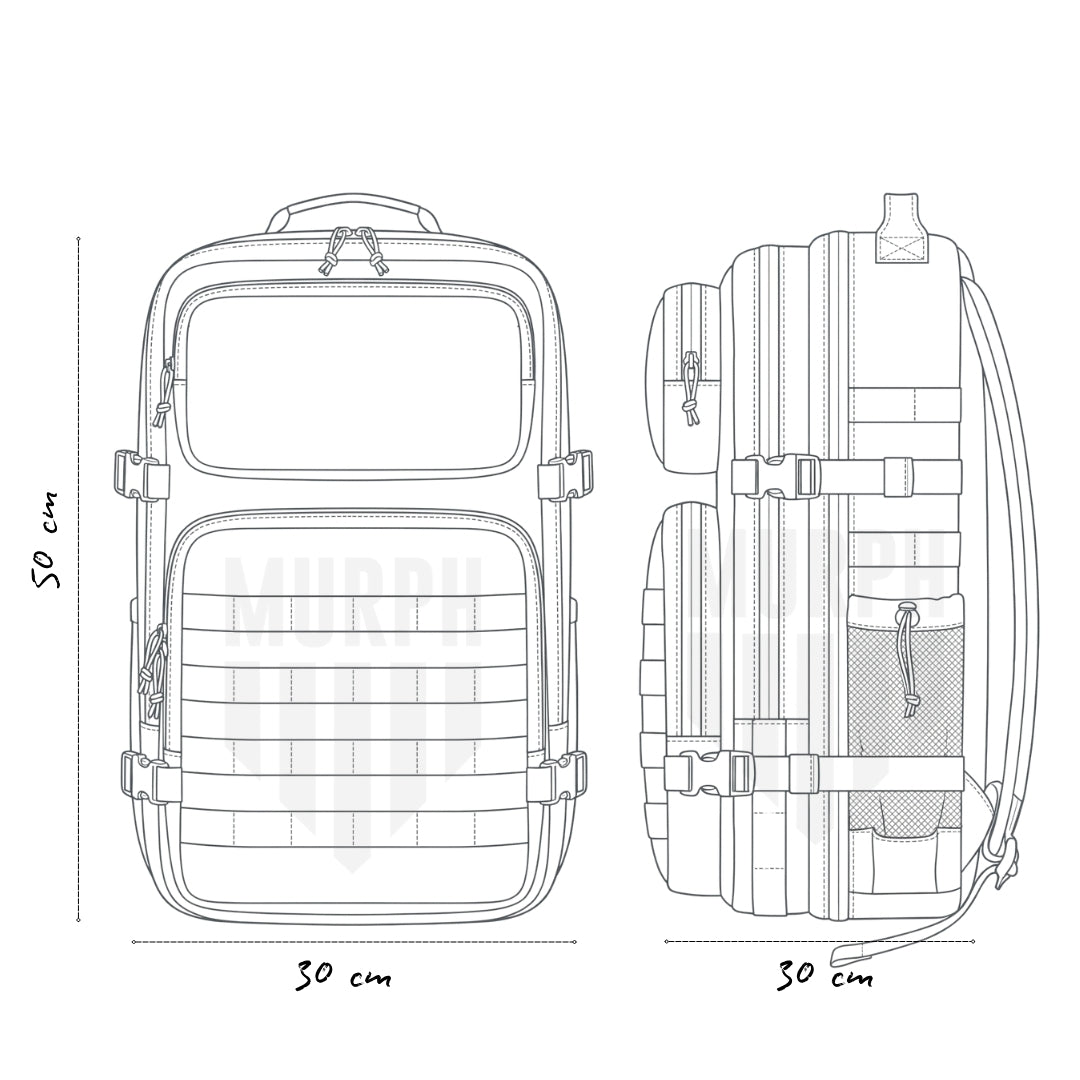 Sac à Dos Tactique 45L - Gris Camo