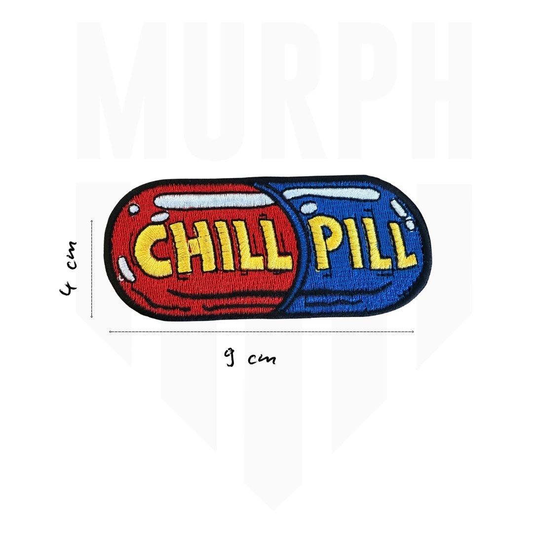 Patch Velcro Brodé - Chill Pill