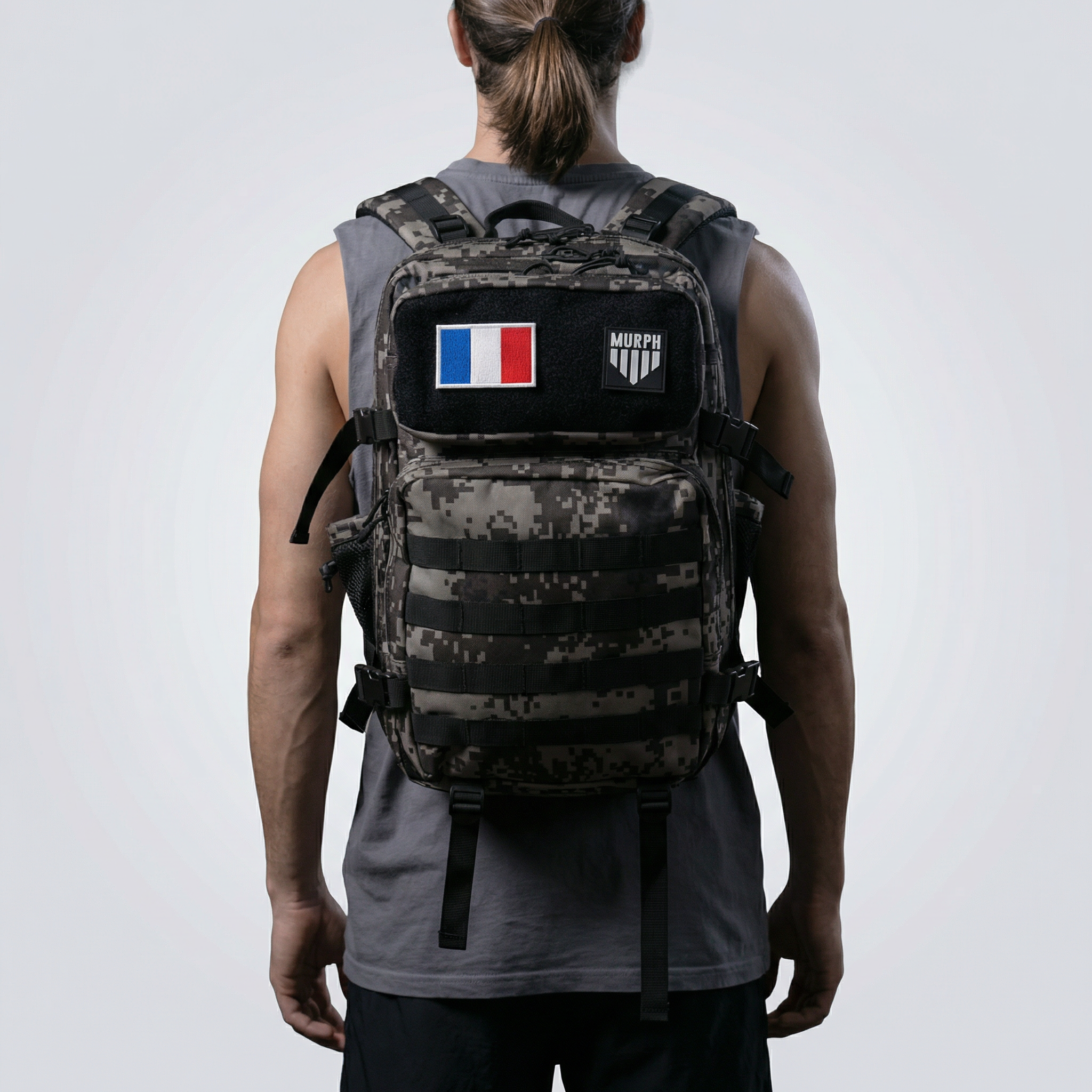 Sac à Dos Tactique 45L - Gris Camo