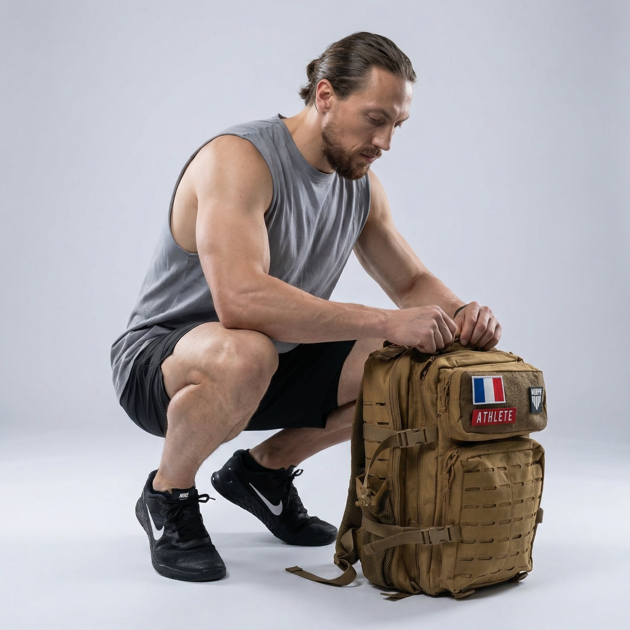Sac à Dos Tactique 45L Hero  - Marron