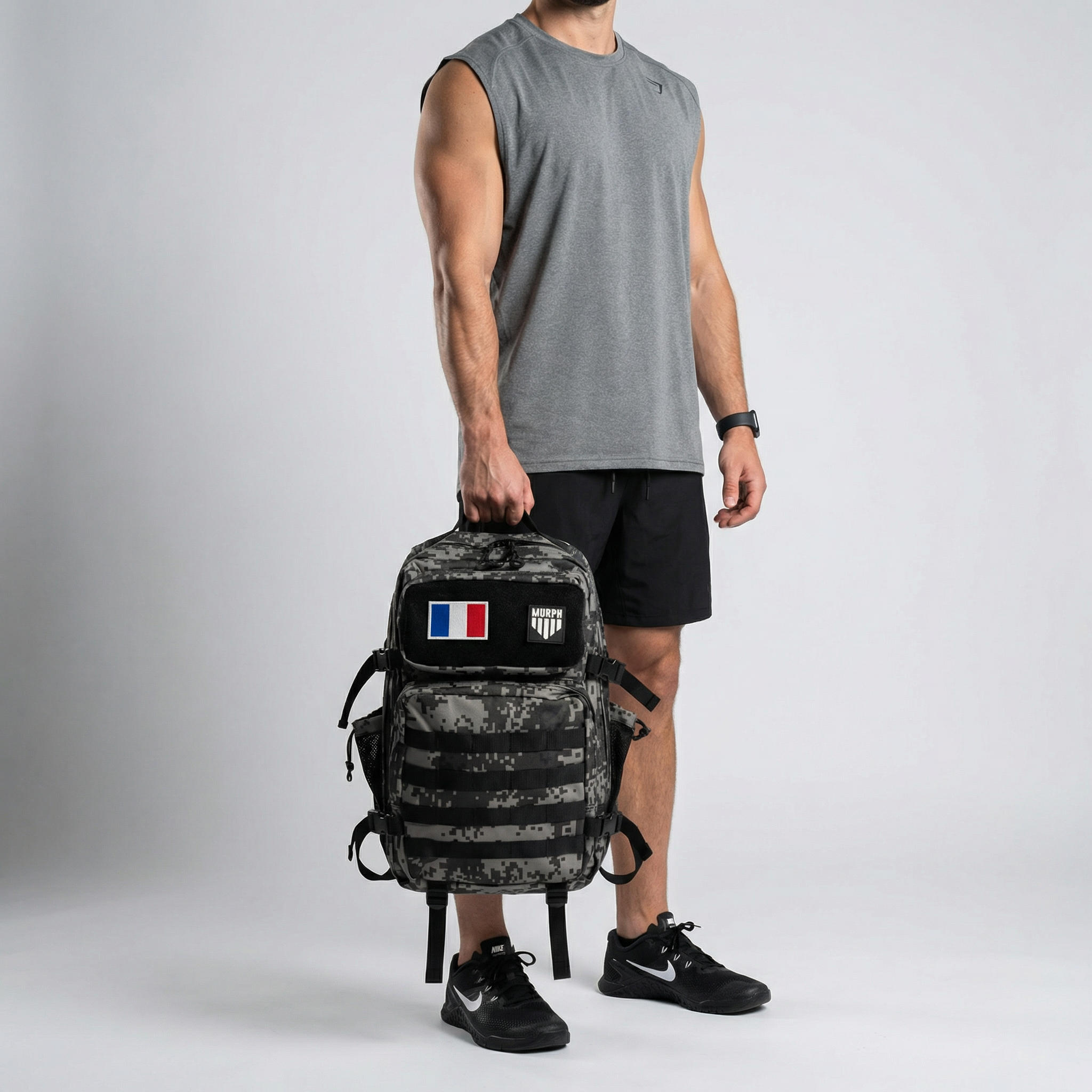 Sac à Dos Tactique 45L - Gris Camo