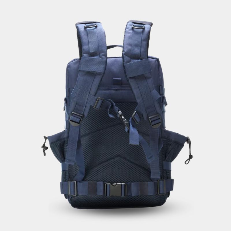 Sac à Dos CrossFit 45L Bleu Marine Murph - Vue Arrière Bretelles